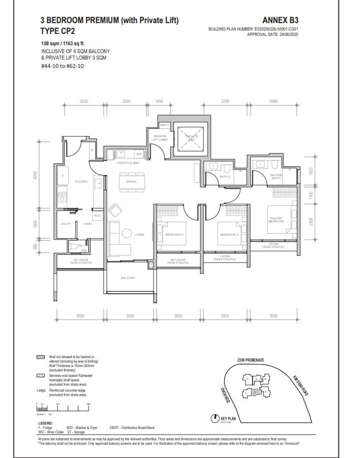 Promenade-Peak-Type-CP2-3Bedroom-Premium-With-Private-Lift